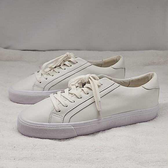 ๐MADEWEL SIDEWALK LOWTOP WHITE LEATHER UNISEX SNEAKERS MENS 7.5 LADIES 9 NWOB - Picture 1 of 16
